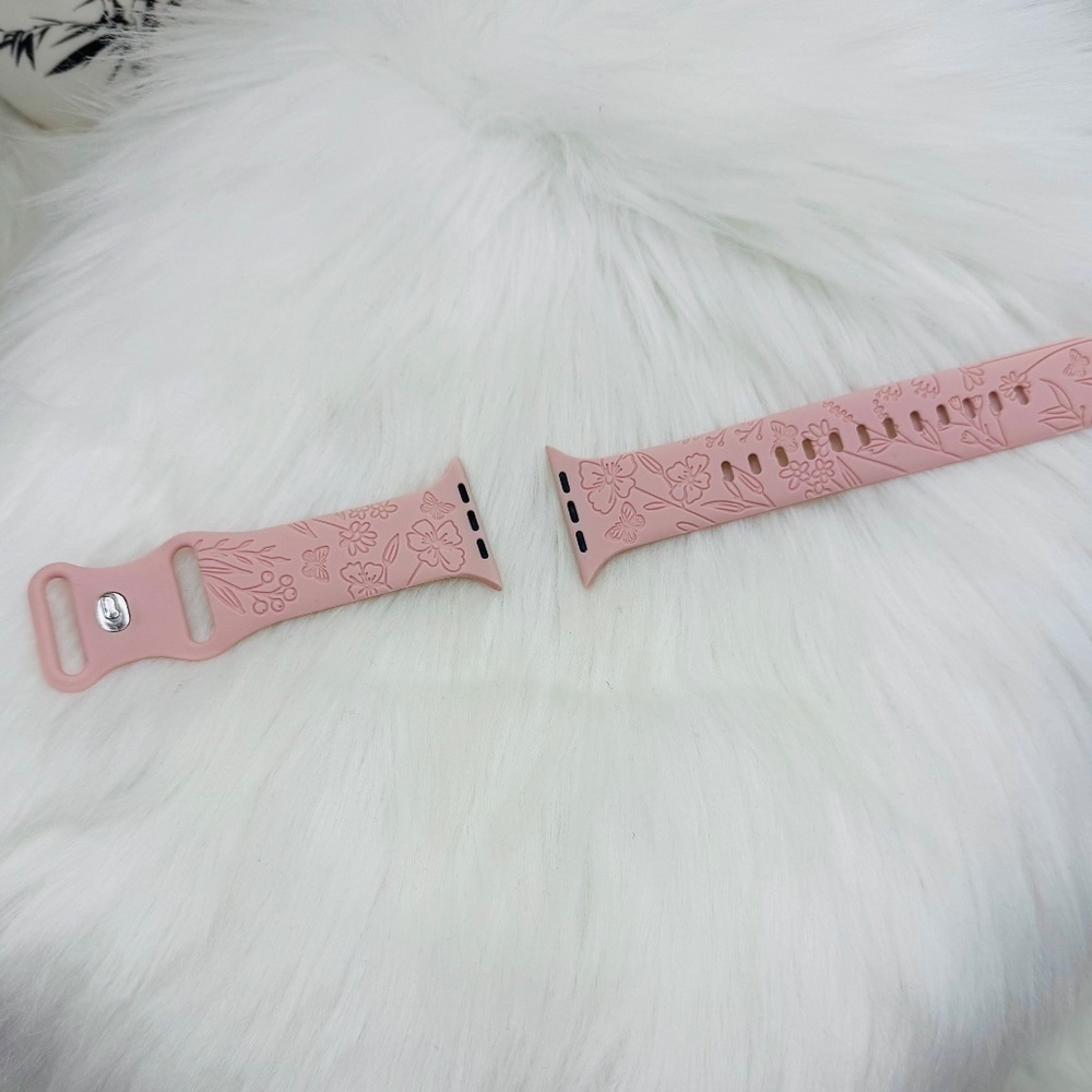 New Baby Pink Watch Band For Apple Watch Series 38mm / 40mm / 41mm - Picture 5 of 6